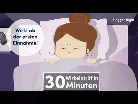 Video o produktu Hoggar Night 25 mg doxylaminové tablety na spaní, 20 ks