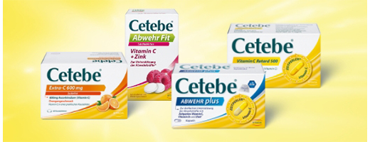 CETEBE Vitamin C kapsle s pomalým uvolňováním 500 mg, 180 ks
