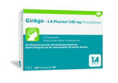 GINKGO-1A Pharma 240 mg Potahované tablety, 60 kapslí