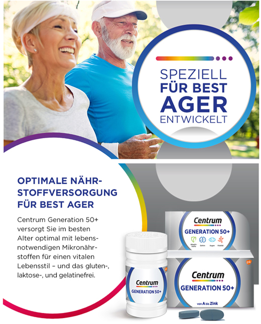 CENTRUM Tablety Generace 50+, 30 ks