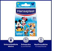 HANSAPLAST Dětské sádrové proužky Mickey & Friends, 20 ks