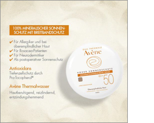 AVENE Kompaktní opalovací krém SPF 50 zlatých, 10 g