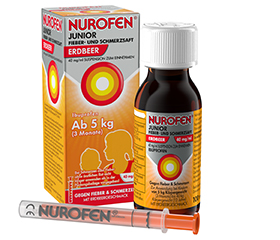 NUROFEN Junior Fever and Pain Juice Jahoda 40 mg/ml, 100 ml