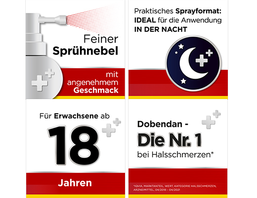 DOBENDAN Přímý sprej Flurbiprofen Honey & Lemon, 15 ml