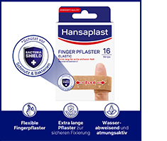 HANSAPLAST Elastické náplastové pásky na prsty, 16 ks