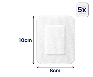 HANSAPLAST Ultra Sensitive obvaz na rány 8x10 cm XXL, 5 ks