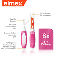 ELMEX Mezizubní kartáčky ISO velikost 0 0,4 mm růžové, 8 ks