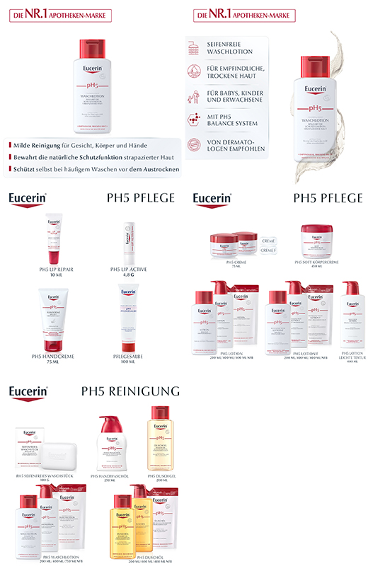 EUCERIN pH5 Mycí mléko pro citlivou pleť, 200 ml