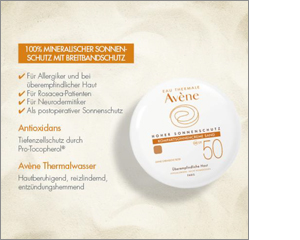 AVENE Kompaktní opalovací krém SPF 50 písků, 10 g