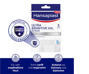 HANSAPLAST Ultra Sensitive obvaz na rány 8x10 cm XXL, 5 ks