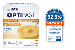 OPTIFAST domácí krémová vanilka v prášku, 8X55 g