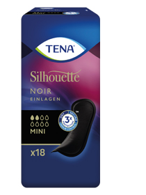 TENA SILHOUETTE Vložky mini noir, 18 ks