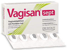 VAGISAN septové vaginální čípky s povidon-jódem, 5 ks