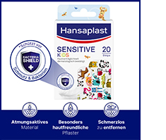 HANSAPLAST Dětské sádrové proužky Sensitive, 20 ks