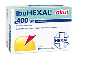 IBUHEXAL akutní 400 potahovaných tablet, 50 ks