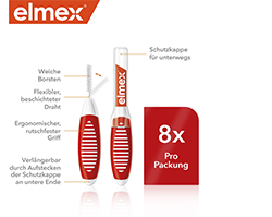 ELMEX Mezizubní kartáčky ISO velikost 2 0,5 mm červené, 8 ks