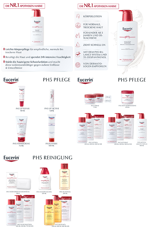 EUCERIN pH5 lehký krém pro citlivou pleť, 400 ml