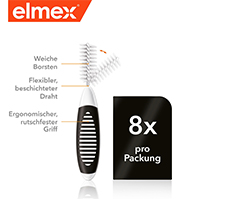 ELMEX Mezizubní kartáčky ISO velikost 8 1,5 mm černé, 8 ks