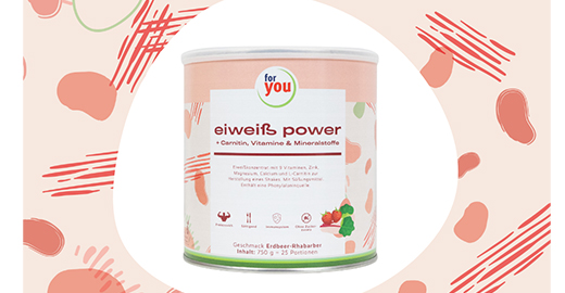FOR YOU protein power jahodový prášek, 750 g