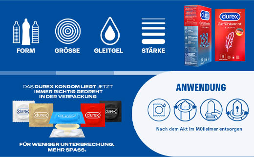 DUREX kondomy naturals s lubrikantem na vodní bázi, 10 ks