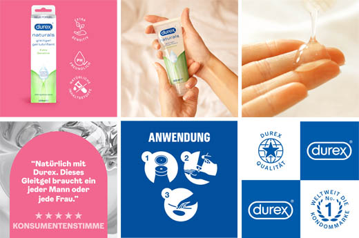 DUREX naturals lubrikační gel extra sensitive, 100 ml