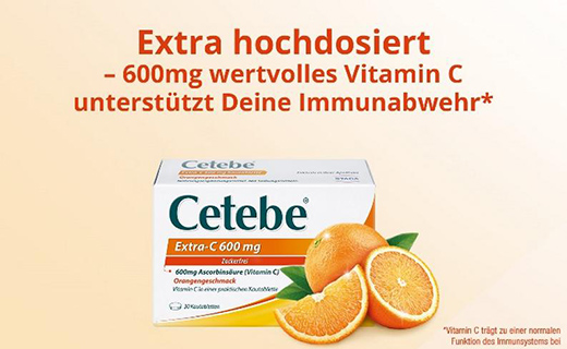 CETEBE Extra-C 600 mg žvýkací tablety, 120 ks