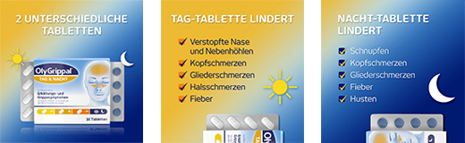 OLYGRIPPAL Den & Noc 500 mg/60 mg tablety, 16 ks