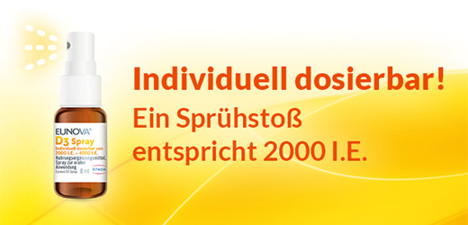 EUNOVA Vitamin D3 ve spreji, 8 ml