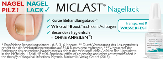 MICLAST 80 mg/g účinné látky lak na nehty, 2x3 ml