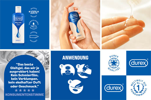 DUREX play Feel lubrikant na vodní bázi, 250 ml