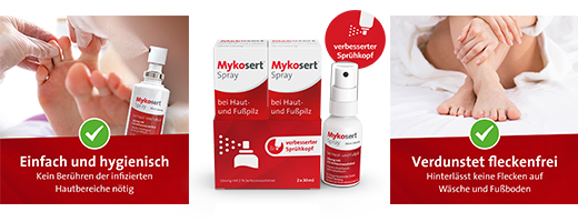 MYKOSERT Sprej na kůži a plíseň nohou, 30 ml