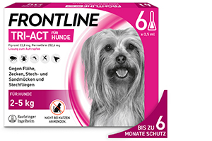 FRONTLINE Tri-Act kapací roztok pro psy 2-5 kg, 6 ks