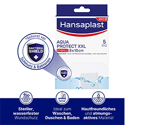 HANSAPLAST Aqua Protect obvaz na rány sterilní 8x10 cm, 5 ks