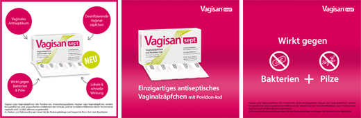 VAGISAN septové vaginální čípky s povidon-jódem, 5 ks