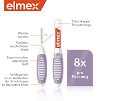 ELMEX Mezizubní kartáčky ISO velikost 6 1,1 mm fialové, 8 ks