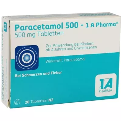 PARACETAMOL 500-1A Pharma tablety, 20 ks