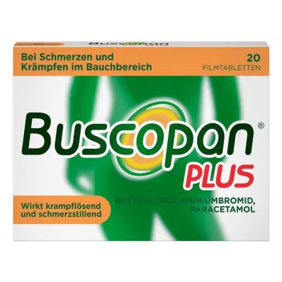BUSCOPAN plus 10 mg/500 mg potahované tablety, 20 ks