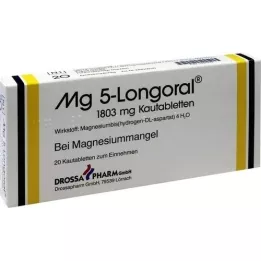 MG 5 LONGORAL Žvýkací tablety, 20 ks