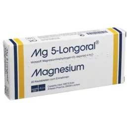 MG 5 LONGORAL Žvýkací tablety, 20 ks