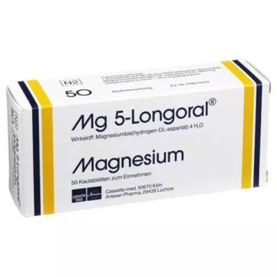 MG 5 LONGORAL Žvýkací tablety, 50 ks MG 5 LONGORAL Žvýkací tablety, 50 ks
