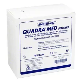 QUADRA MED čtvercové pásky 38x38 mm Master Aid, 100 ks