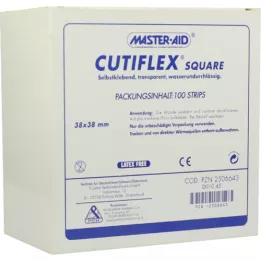 CUTIFLEX Foliová náplast čtvercová 38x38 mm MasterAid, 100 ks