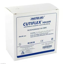 CUTIFLEX Foliová náplast čtvercová 38x38 mm MasterAid, 100 ks