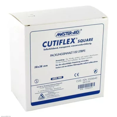 CUTIFLEX Foliová náplast čtvercová 38x38 mm MasterAid, 100 ks