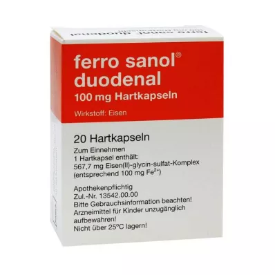 FERRO SANOL duodenální tvrdé čepičky.m.msr.overz.pell., 20 ks