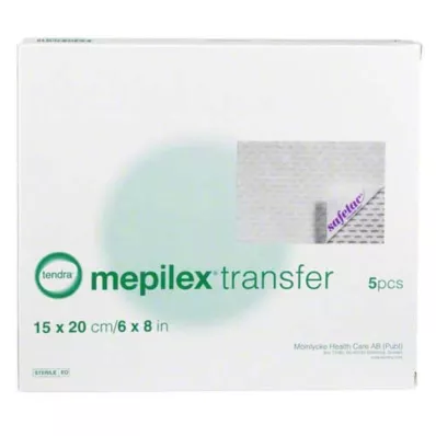 MEPILEX Transferový pěnový obvaz 15x20 cm sterilní, 5 ks
