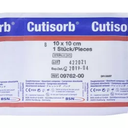 CUTISORB Absorpční obklady sterilní 10x10 cm, 1 ks