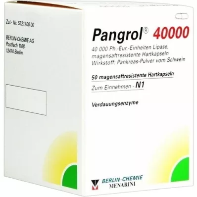 PANGROL 40 000 tvrdých uzávěrů s enterickým potahem, 50 ks