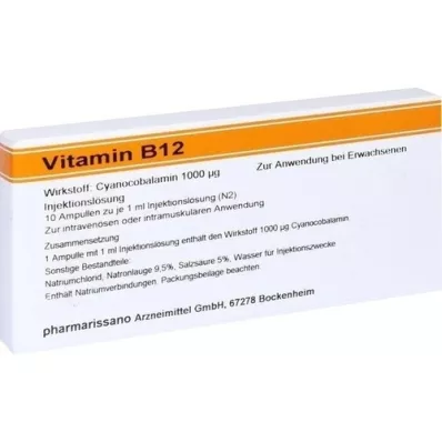 VITAMIN B12 RÖWO 1 000 μg ampule, 10X1 ml