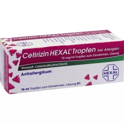 CETIRIZIN HEXAL Kapky na alergie, 10 ml